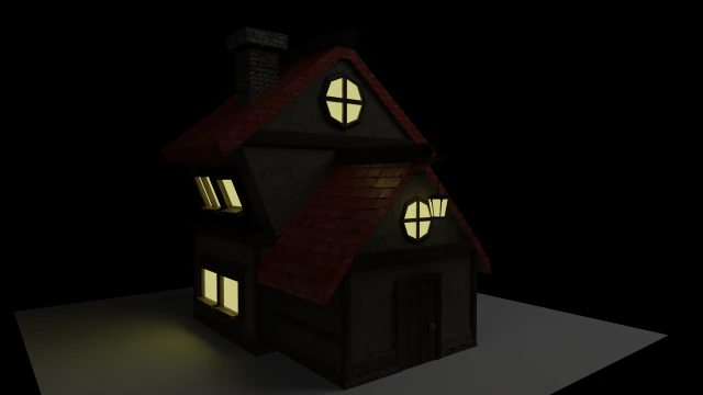 Casa Low Poly Modello 3D .c4d .max .obj .3ds .fbx .stl .blend