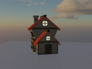 Casa Low Poly Modello 3D