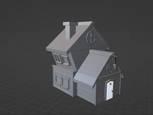 Casa Low Poly Modello 3D