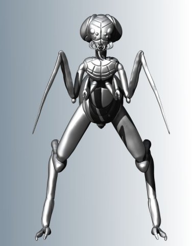 insect monster 3d printing model Model do druku 3D .c4d .max .obj .3ds .fbx .stl .blend 