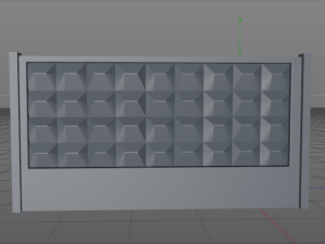 concrete wall of the ussr Modello 3D