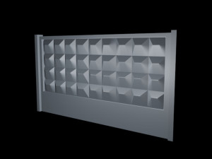 concrete wall of the ussr Modello 3D