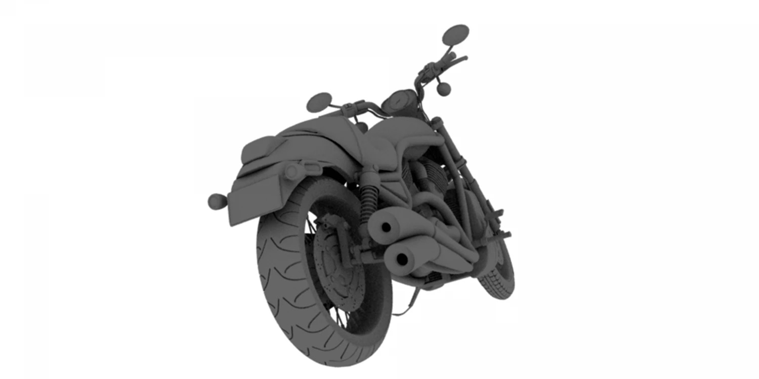 Motocicleta 3D Model .c4d .max .obj .3ds .fbx .stl .blend