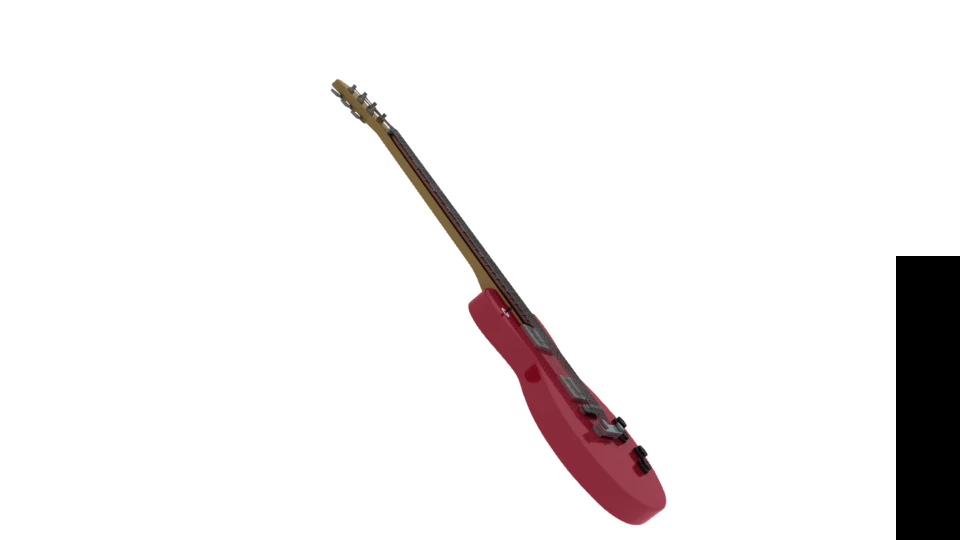 Guitarra electrica 3D Model .c4d .max .obj .3ds .fbx .stl .blend 