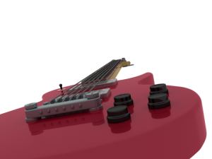 Guitarra electrica Modello 3D
