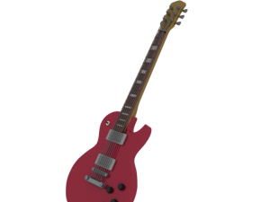 Guitarra electrica Modello 3D