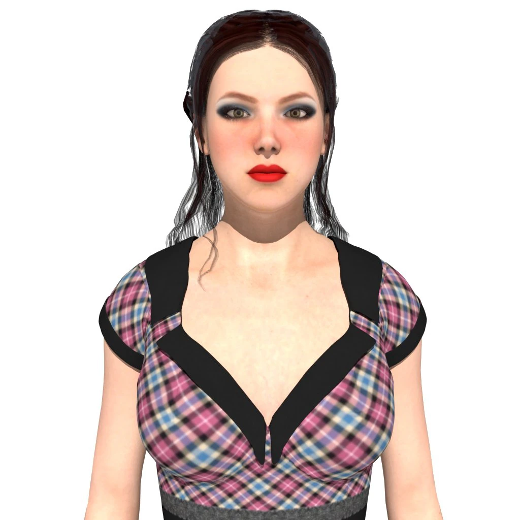Female character 3D Model .c4d .max .obj .3ds .fbx .stl .blend 