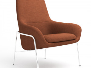BluDot Acre Modern Lounge Chair Fabric-Metal 4K baked textures 3D मॉडल