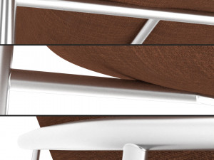 BluDot Acre Modern Lounge Chair Fabric-Metal 4K baked textures 3Dモデル