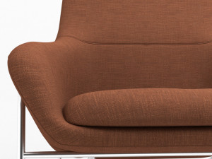 BluDot Acre Modern Lounge Chair Fabric-Metal 4K baked textures 3Dモデル