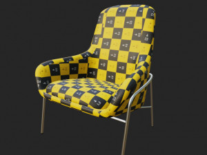 BluDot Acre Modern Lounge Chair Fabric-Metal 4K baked textures 3Dモデル