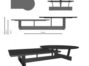 Moderner Couchtisch 3D Modell