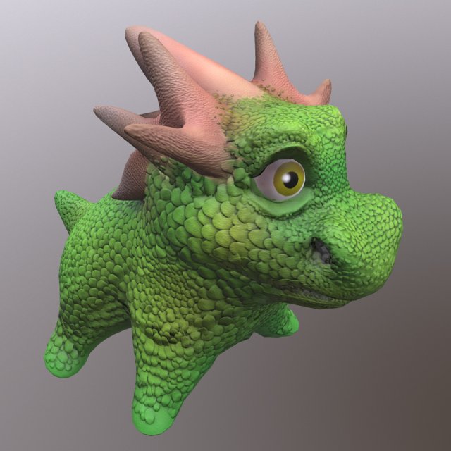 Little dragon Modelo 3D .c4d .max .obj .3ds .fbx .stl .blend 