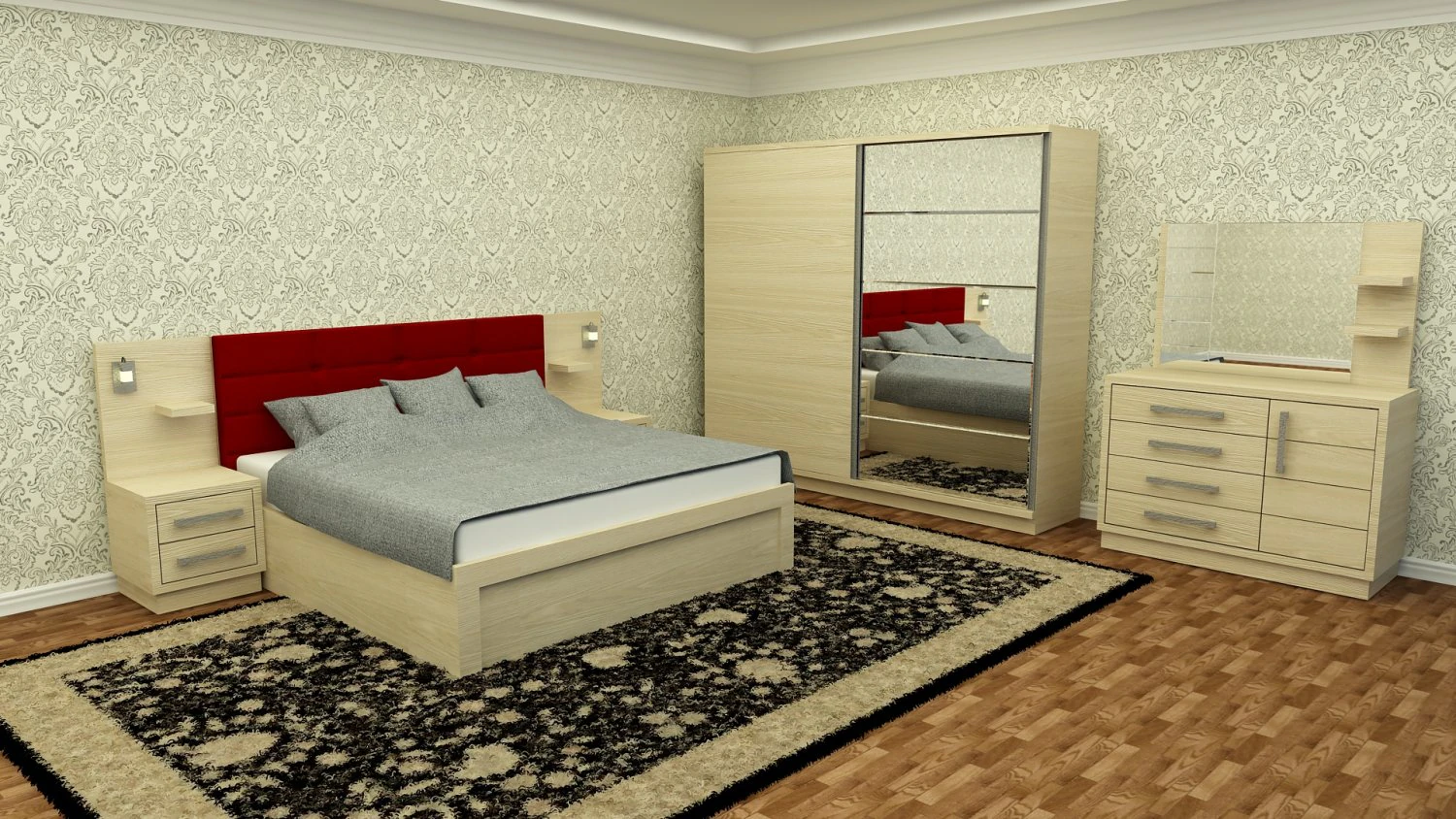 bedroom furniture 3D Model .c4d .max .obj .3ds .fbx .stl .blend 
