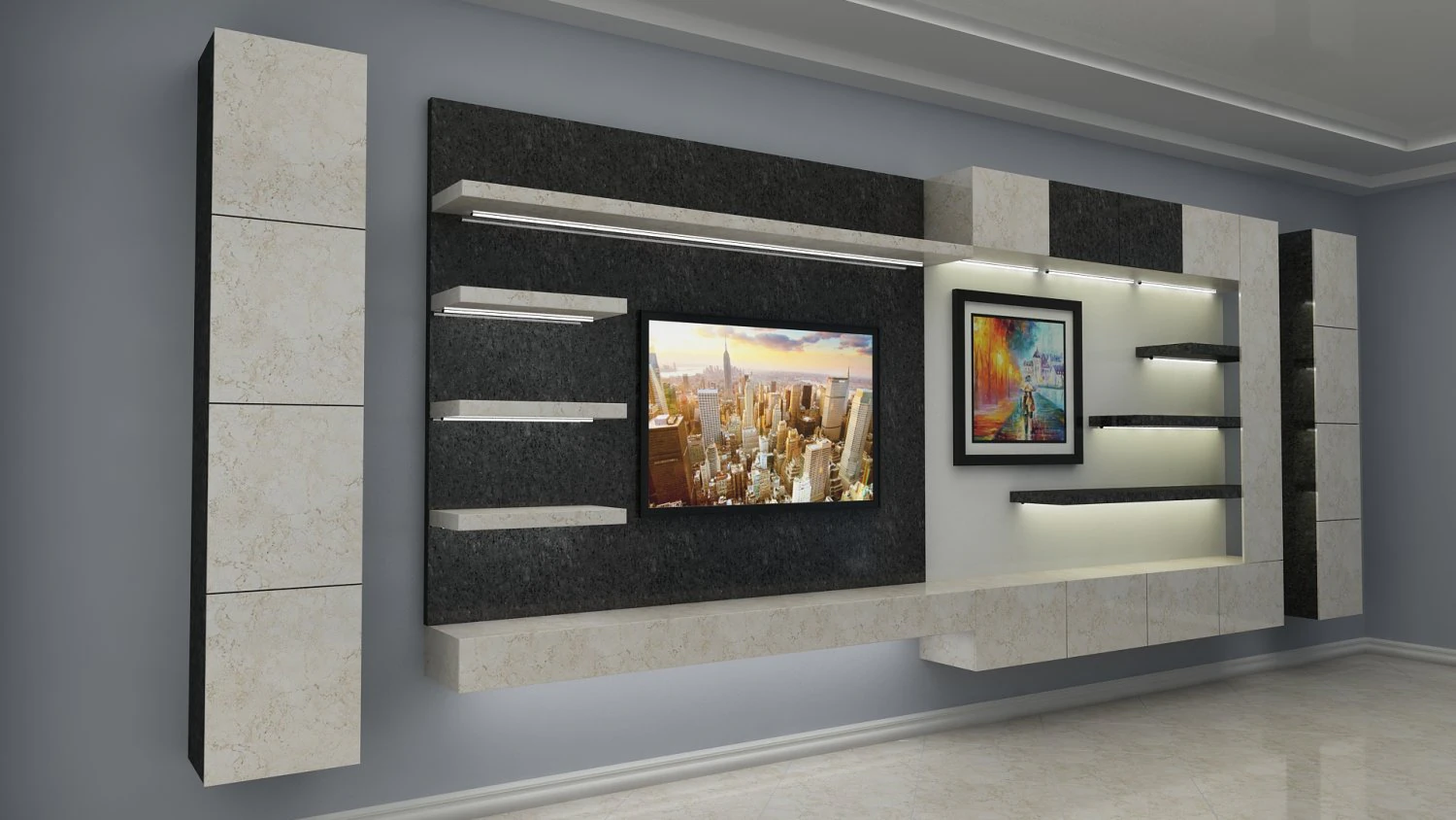 furniture for the hall living room furniture 3D Model .c4d .max .obj .3ds .fbx .stl .blend 