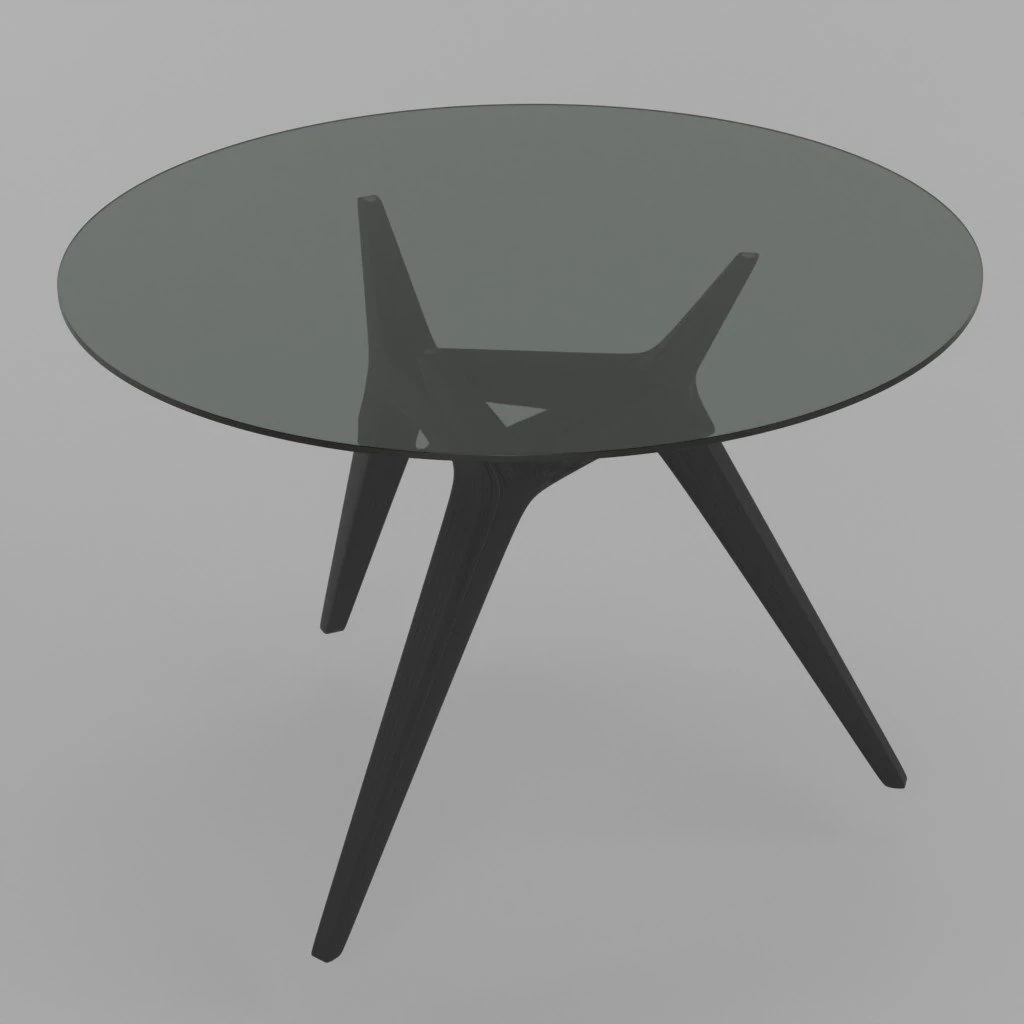 Glass table 3D Model .c4d .max .obj .3ds .fbx .stl .blend 