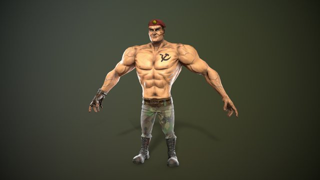 soldier of the soviet army free low-poly 3D Model .c4d .max .obj .3ds .fbx .stl .blend 