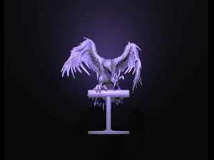 Modelo de impress&atilde;o 3D pronto para impress&atilde;o Raven Modelo de Impressão 3D