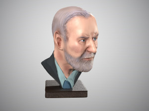 bust of sigmund freud low-poly Model 3D