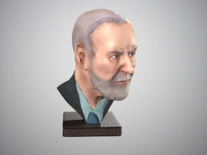 bust of sigmund freud low-poly 3D Model