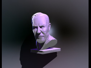 bust of sigmund freud free 3d print model 3D 打印模型