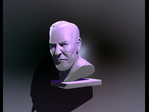 bust of sigmund freud free 3d print model 3D Print Model