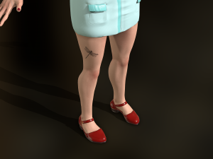 game-ready nurse free low-poly Modèle 3D