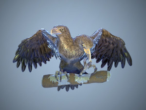 two-headed eagle low-poly 3D 模型