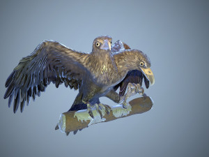 two-headed eagle low-poly 3D Model