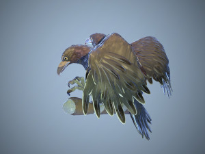 two-headed eagle low-poly 3D Model
