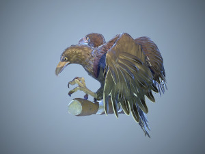 two-headed eagle low-poly 3D Model