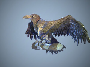two-headed eagle low-poly 3D Model