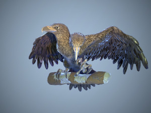 two-headed eagle low-poly 3D Model