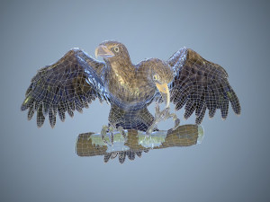 two-headed eagle low-poly 3D Model