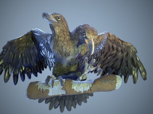 two-headed eagle low-poly 3D Model