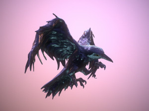 black crow in mystic stile low-poly 3D Модель