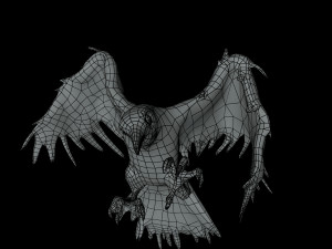 black crow in mystic stile low-poly 3D Модель