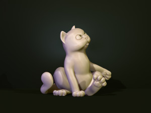 Figurine of a fanny cat 3D Print Model