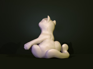 Figurine of a fanny cat 3D Print Model