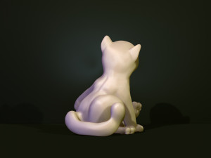 Figurine of a fanny cat 3D Print Model