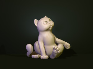 Figurine of a fanny cat 3D Print Model