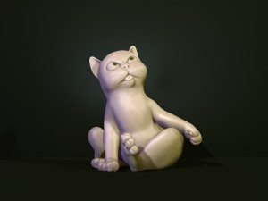 Figurine of a fanny cat 3D Print Model