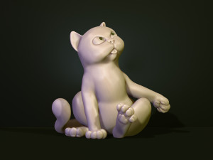 Figurine of a fanny cat 3D Print Model
