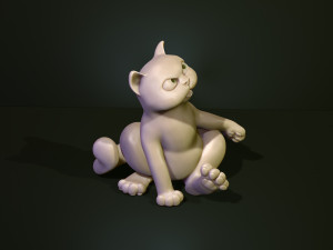 Figurine of a fanny cat 3D Print Model