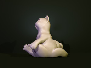 Figurine of a fanny cat 3D Print Model