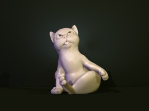 Figurine of a fanny cat 3D Print Model