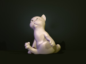 Figurine of a fanny cat 3D Print Model