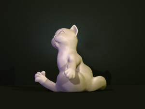 Figurine of a fanny cat 3D Print Model