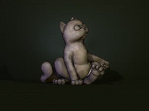 Figurine of a fanny cat 3D Print Model