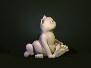 Figurine of a fanny cat 3D Print Model